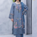 Eid al-Fitr Lawn Embroidered 3-Piece – Sky Blue