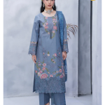 Eid al-Fitr Lawn Embroidered 3-Piece – Sky Blue