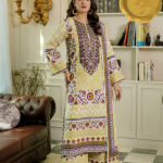 “Mahira Gulnaar” – Embroidered Winter Cotton 3-Piece Stitched Suit