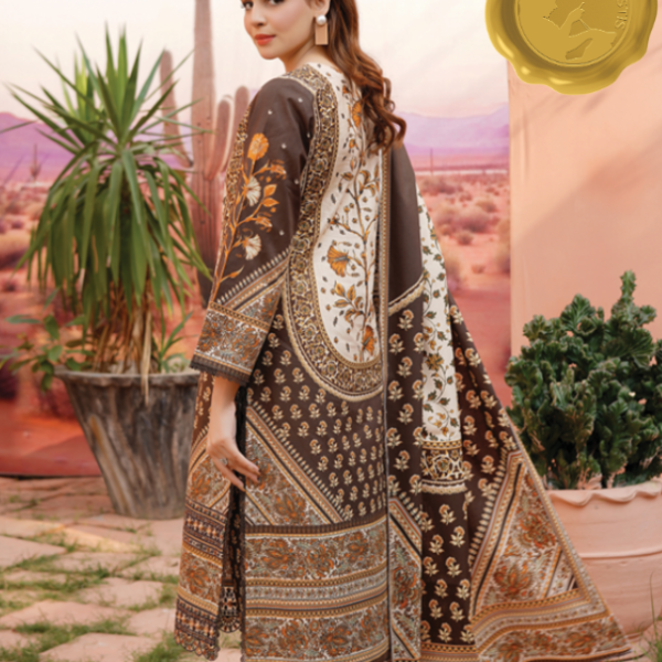 Desert Bloom – Embroidered Khaddar 3-Piece Suit