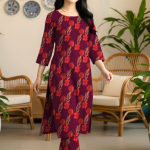 Crimson Petal – Marina Wool Printed 2-Piece (Unstitched)