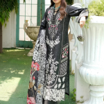 Stitched Black Embroidered Winter Corduroy 3-Piece Suit